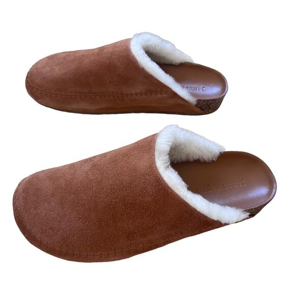 Jenni Kayne Shearling-Lined Moc Clogs Saddle Size 41 NEW - Picture 4 of 13